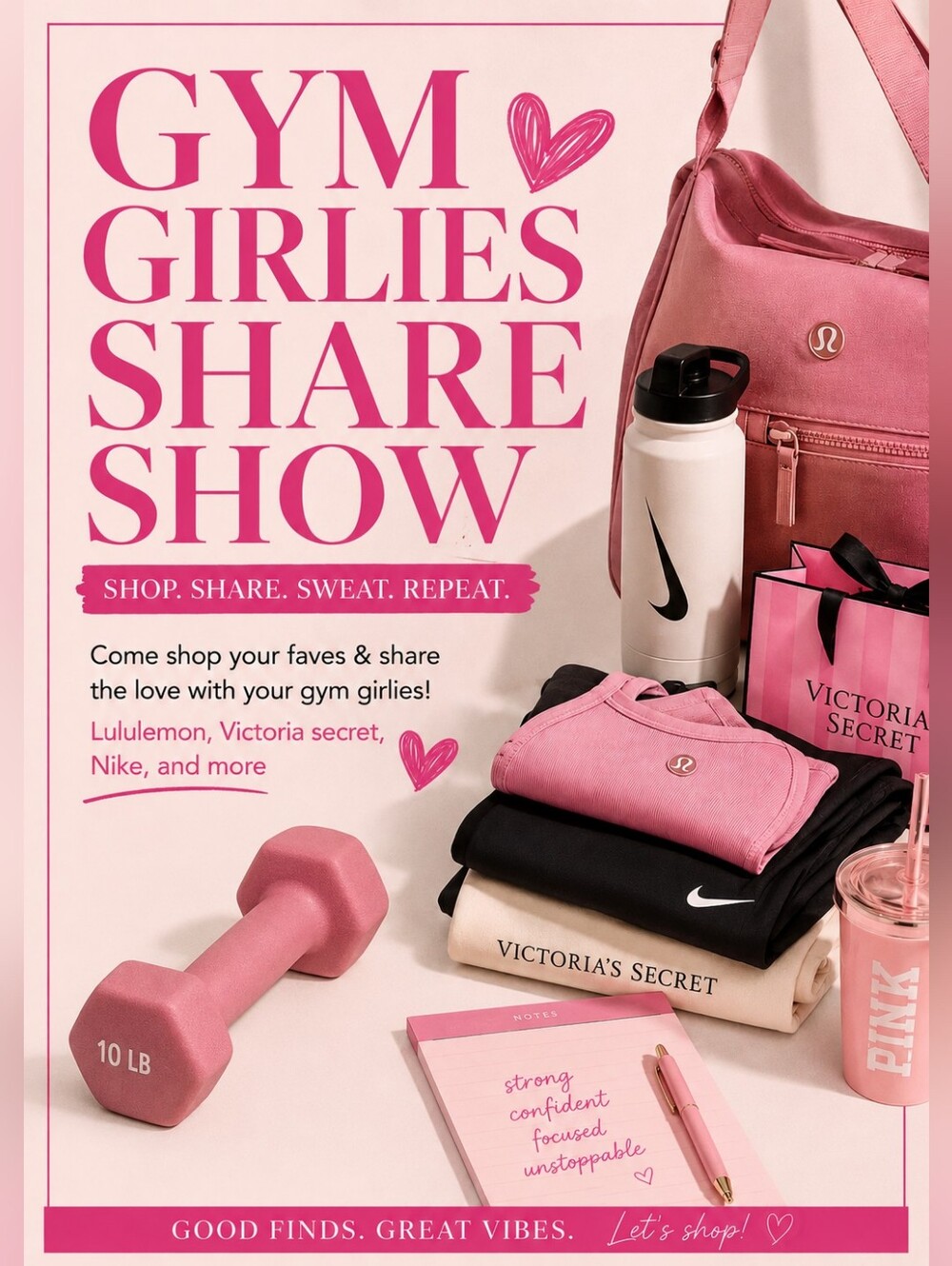 Gym Girlies Share Show Flyer